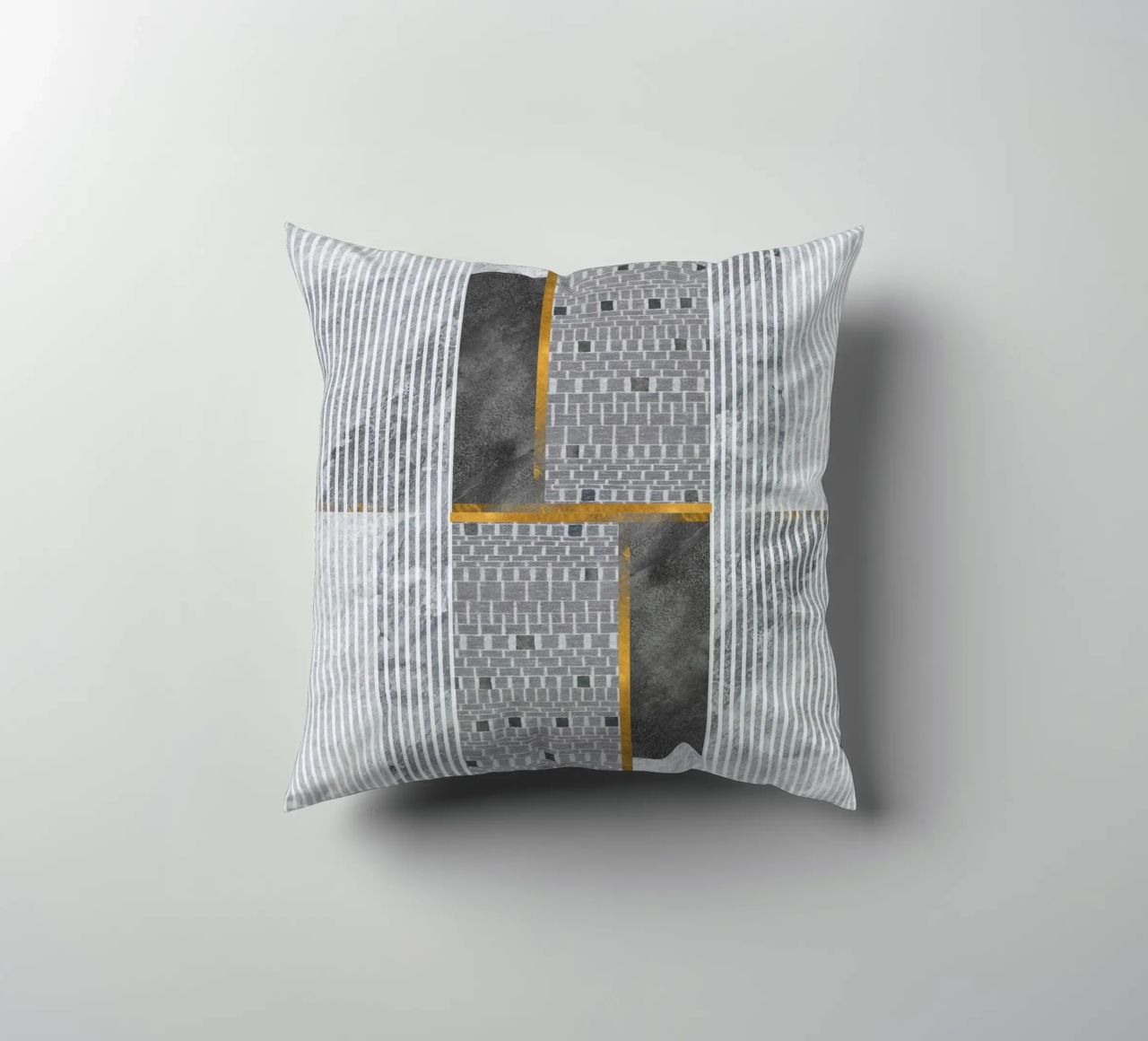 abstract art lines cuscino da vintageshop