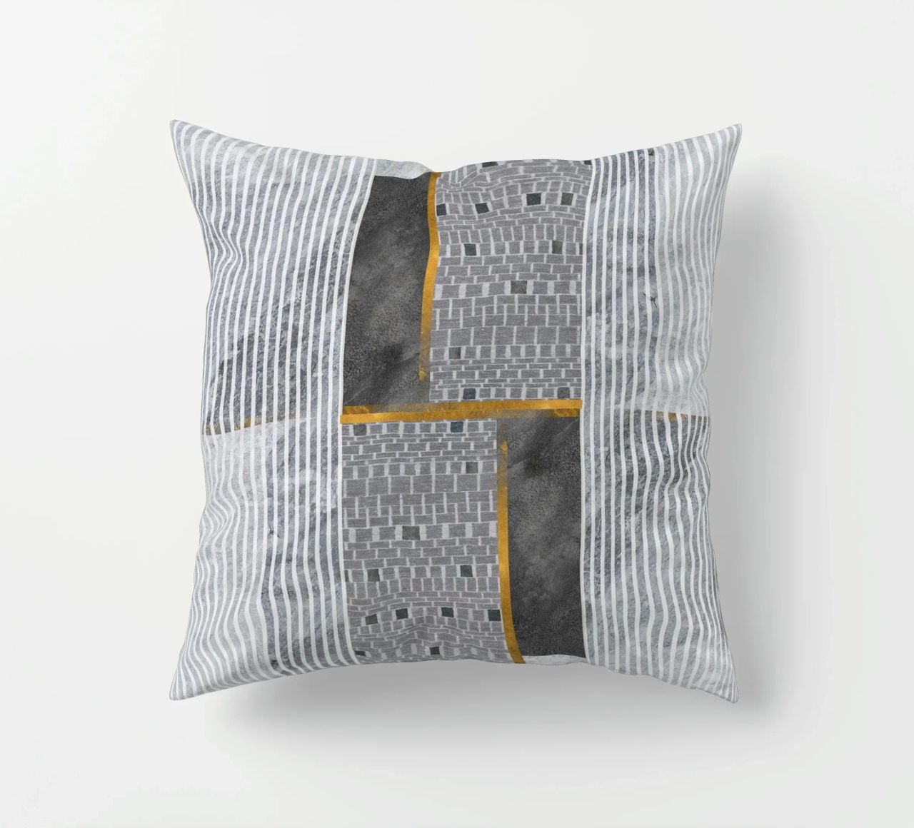 abstract art lines cuscino da vintageshop