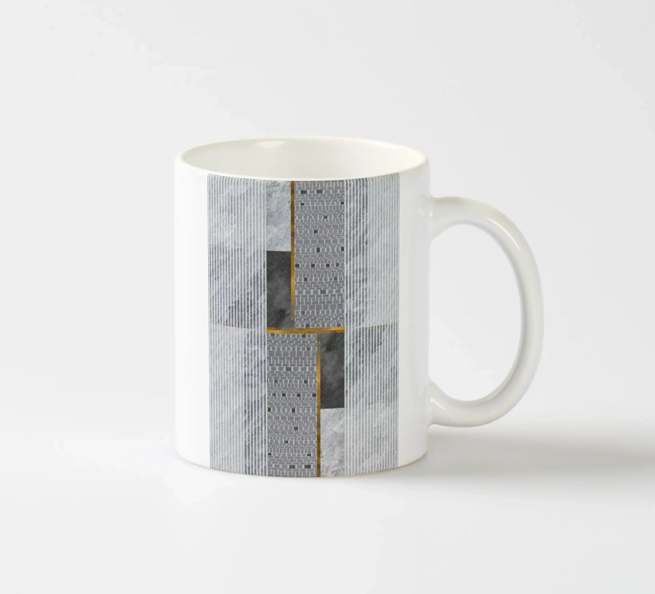 abstract art lines tazza in ceramica da vintageshop