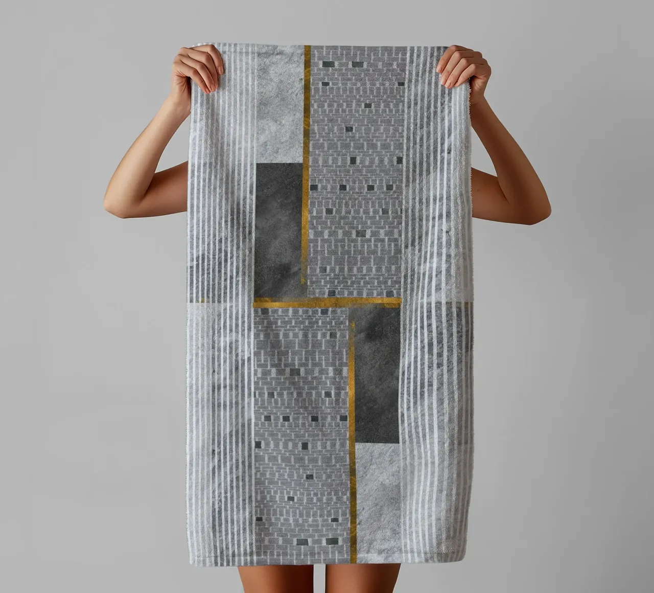 abstract art lines asciugamano da bagno da vintageshop