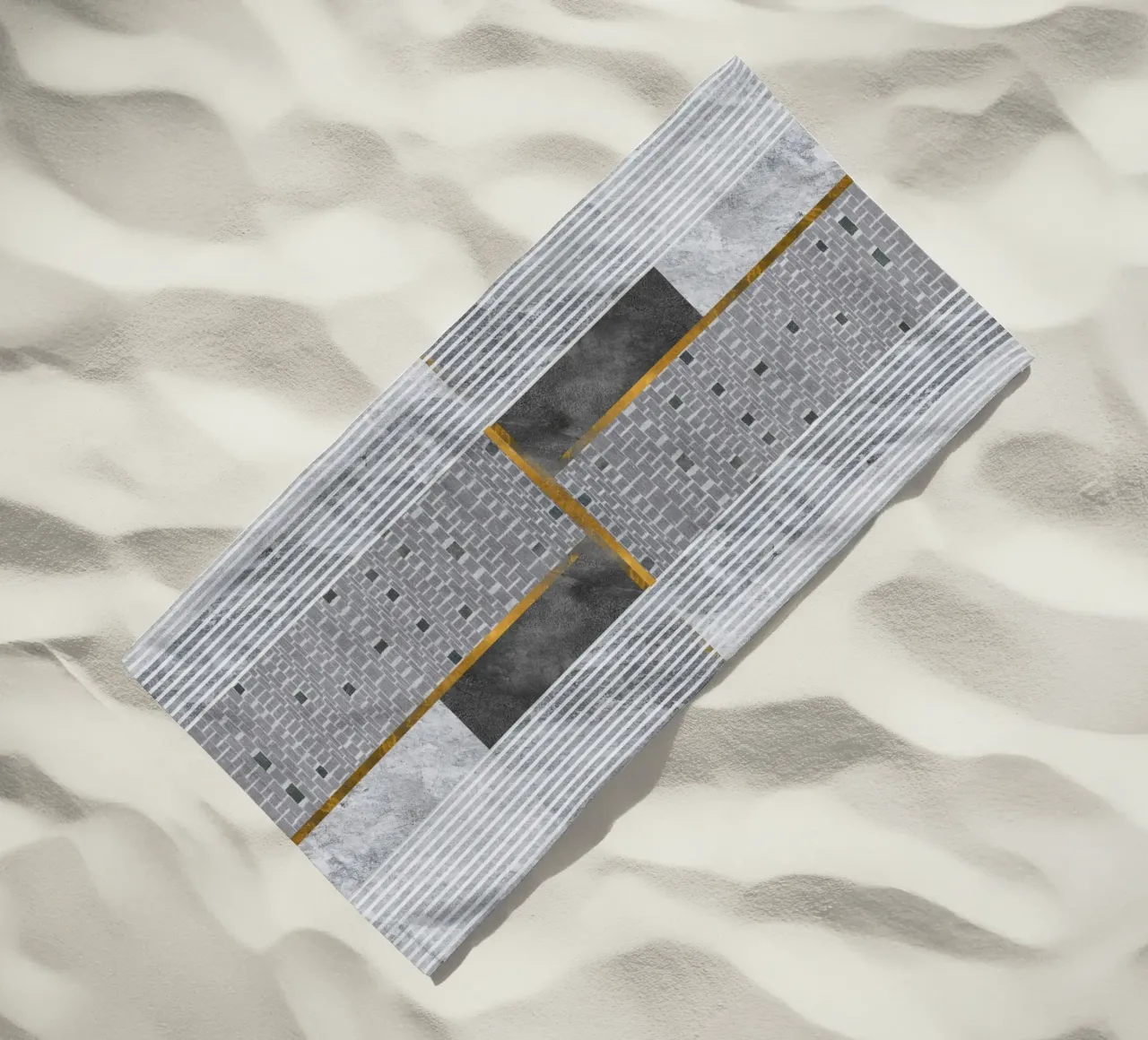 abstract art lines telo mare da vintageshop