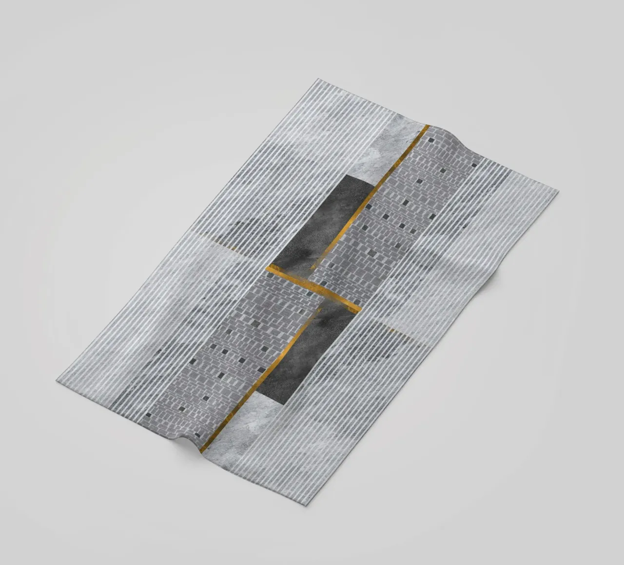 abstract art lines telo mare da vintageshop