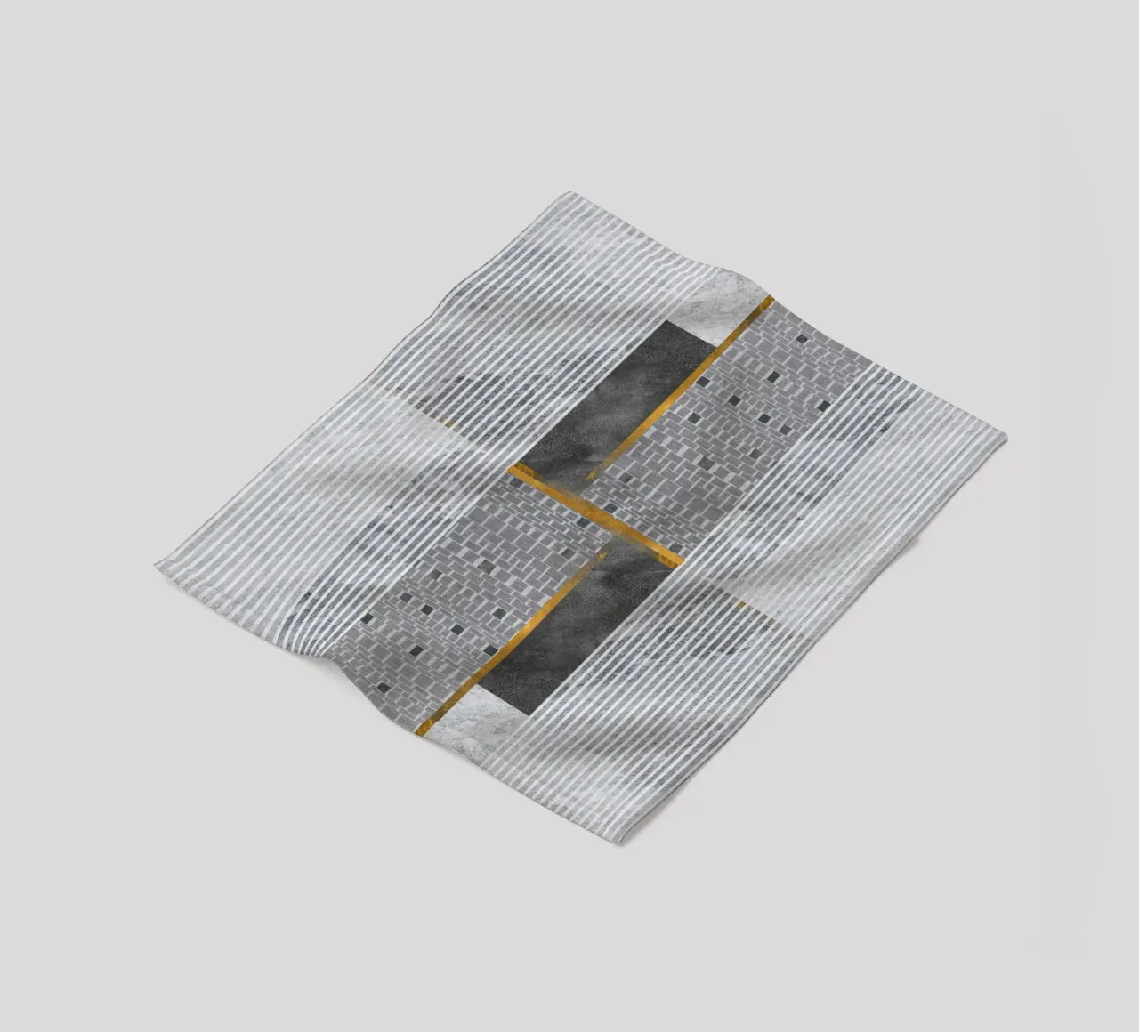 abstract art lines coperta in pile da vintageshop