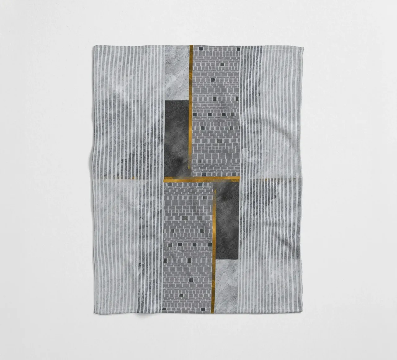 abstract art lines coperta in pile da vintageshop