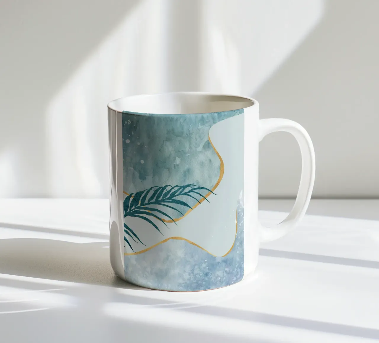 abstract watercolor art tazza in ceramica da vintageshop