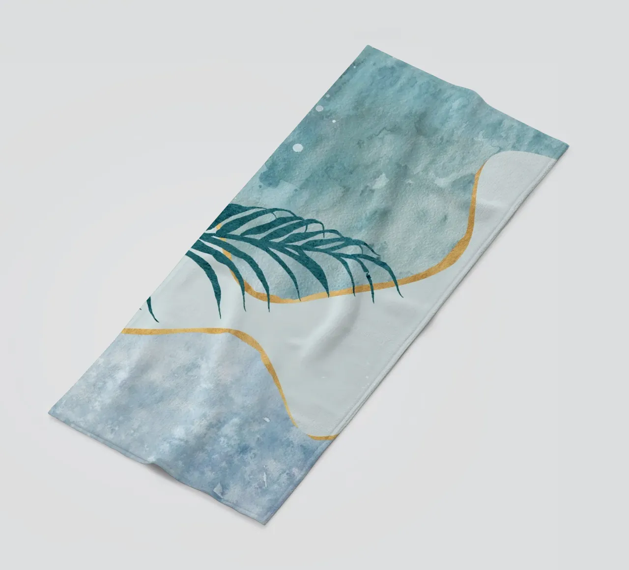 abstract watercolor art telo mare da vintageshop