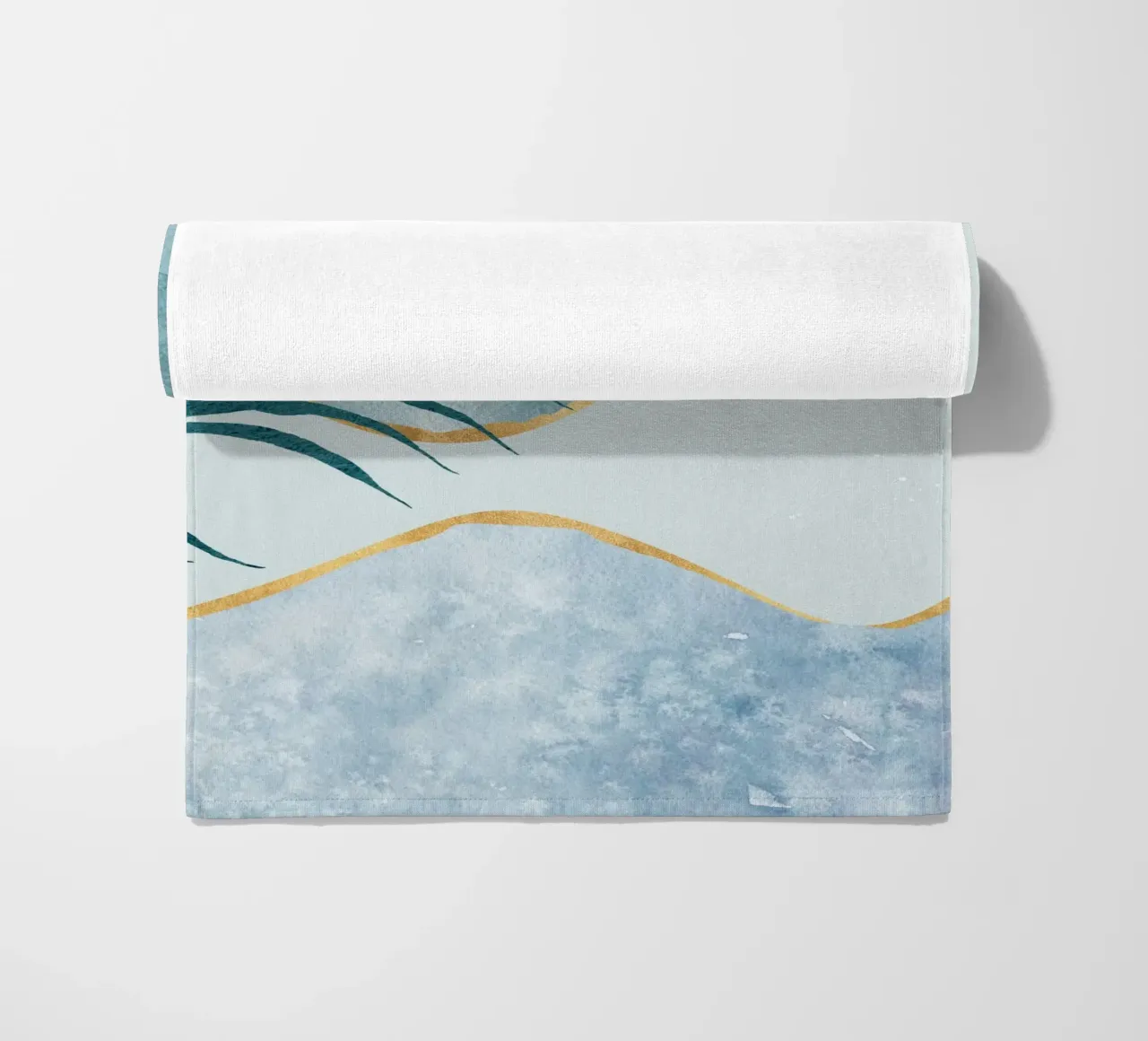 abstract watercolor art telo mare da vintageshop