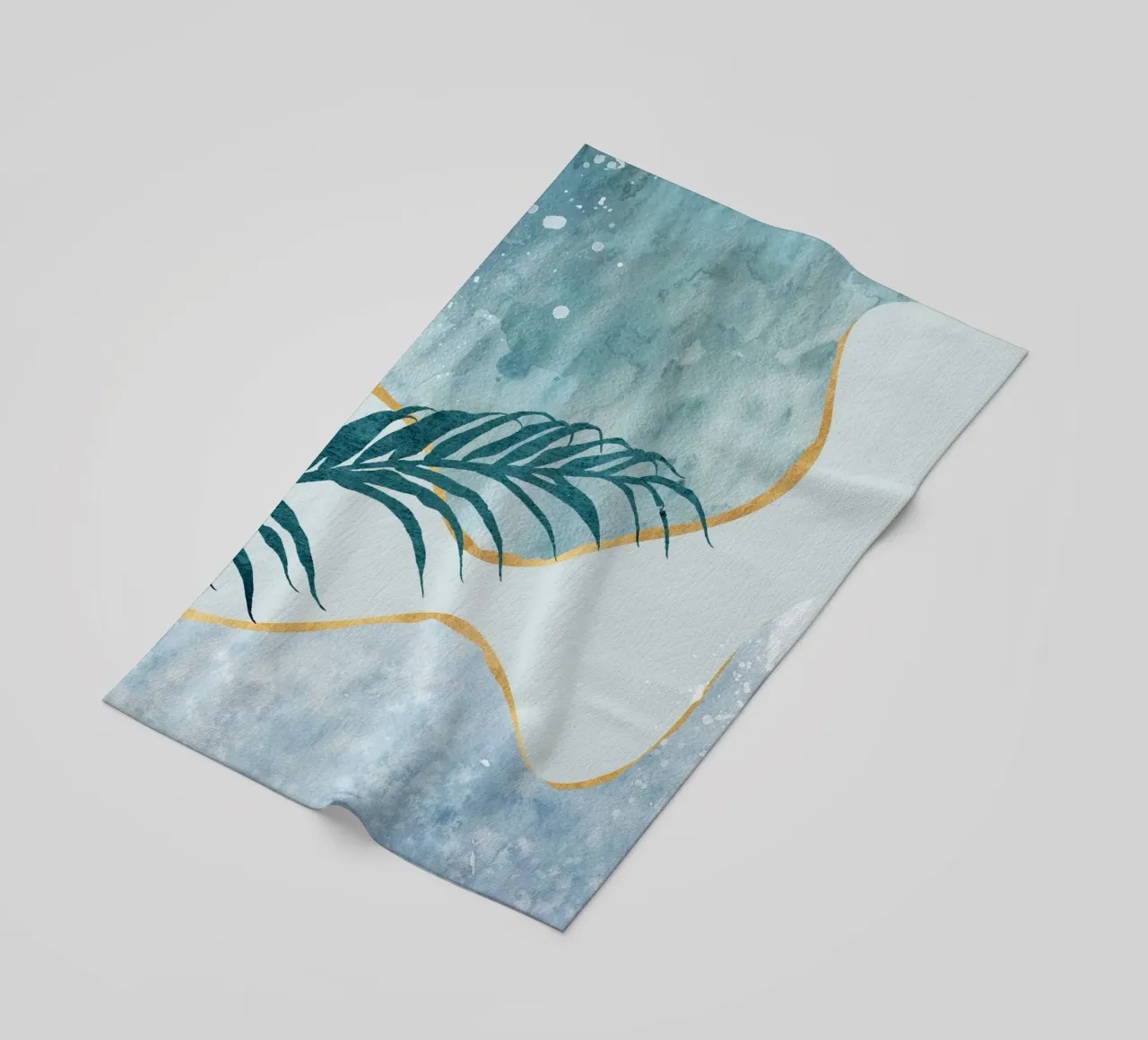 abstract watercolor art telo mare da vintageshop