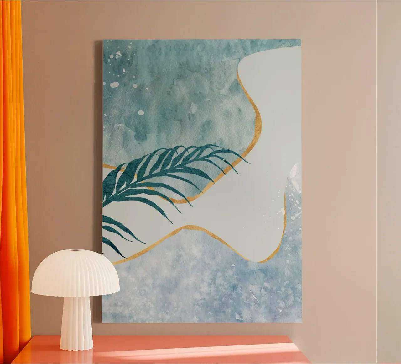 abstract watercolor art tela con Cornice a cassetta da vintageshop