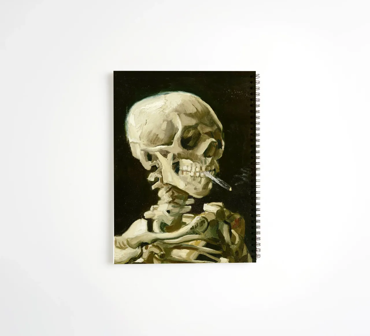Head of a Skeleton with a Burning Cigarette by Vincent van G spiral notebook by Van Gogh Prints