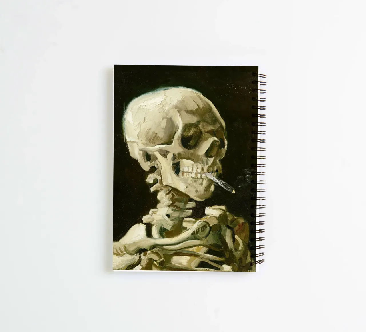 Head of a Skeleton with a Burning Cigarette by Vincent van G spiral notebook by Van Gogh Prints