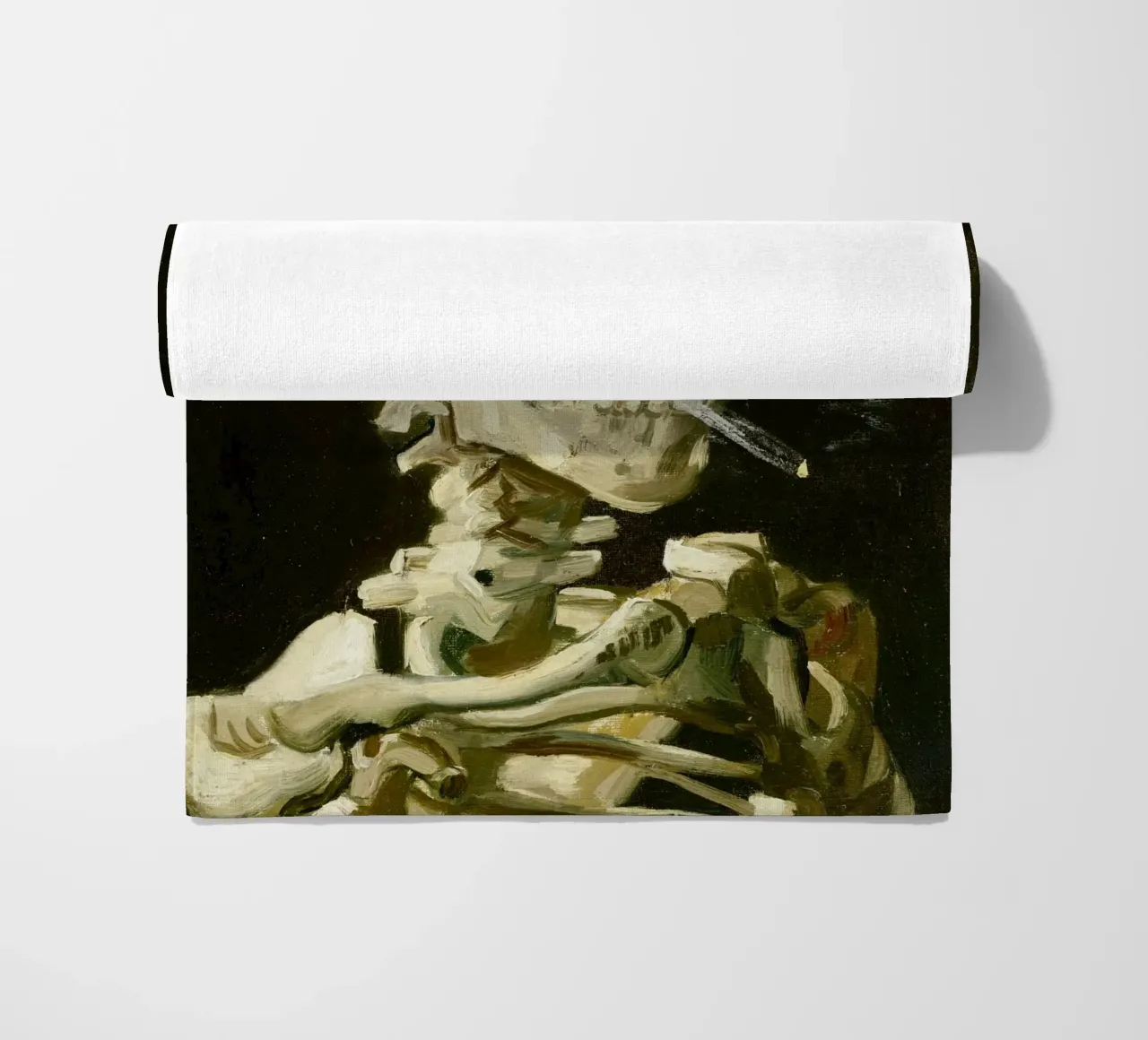 Testa di scheletro con sigaretta accesa di Vincent van G telo mare da Van Gogh Prints
