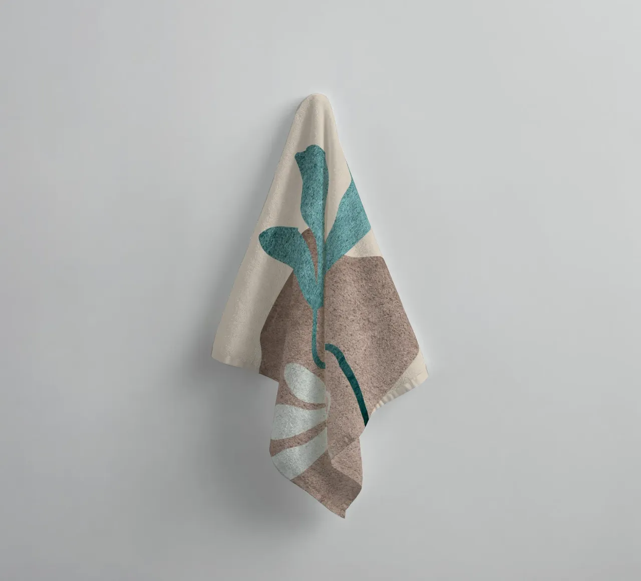 abstract art green leaf asciugamano da bagno da vintageshop
