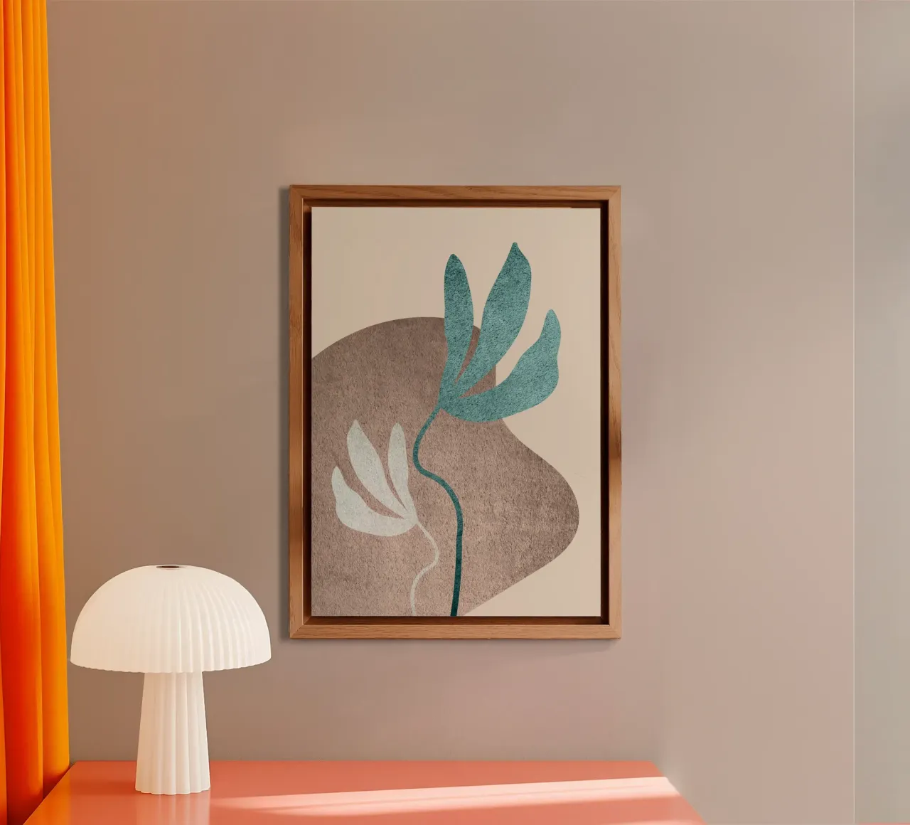 abstract art green leaf alluminio dibond da vintageshop
