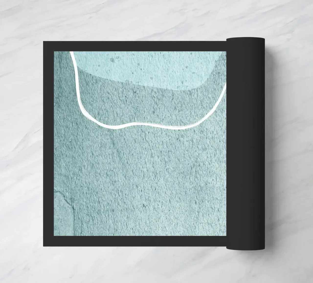 light blue abstract art zerbino da vintageshop