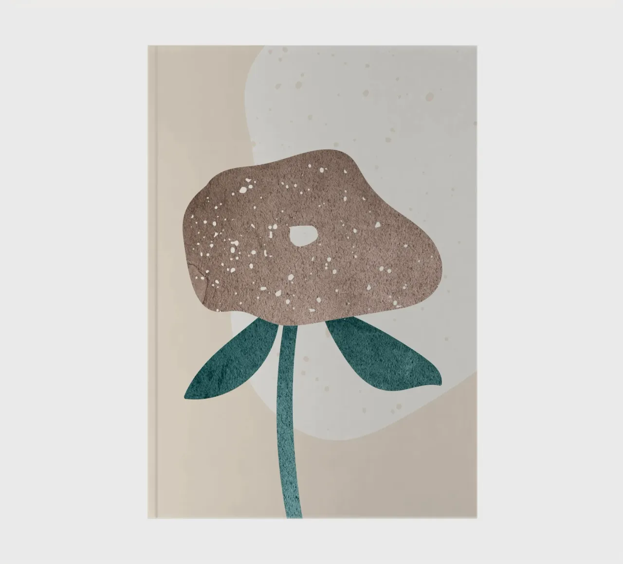 abstract art a simple flower notebook by vintageshop