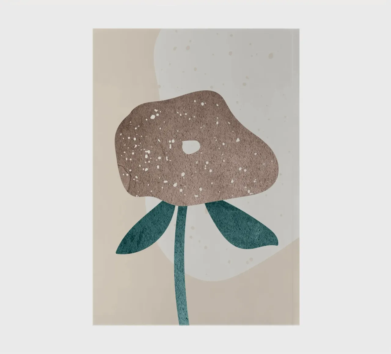 abstract art a simple flower notebook by vintageshop