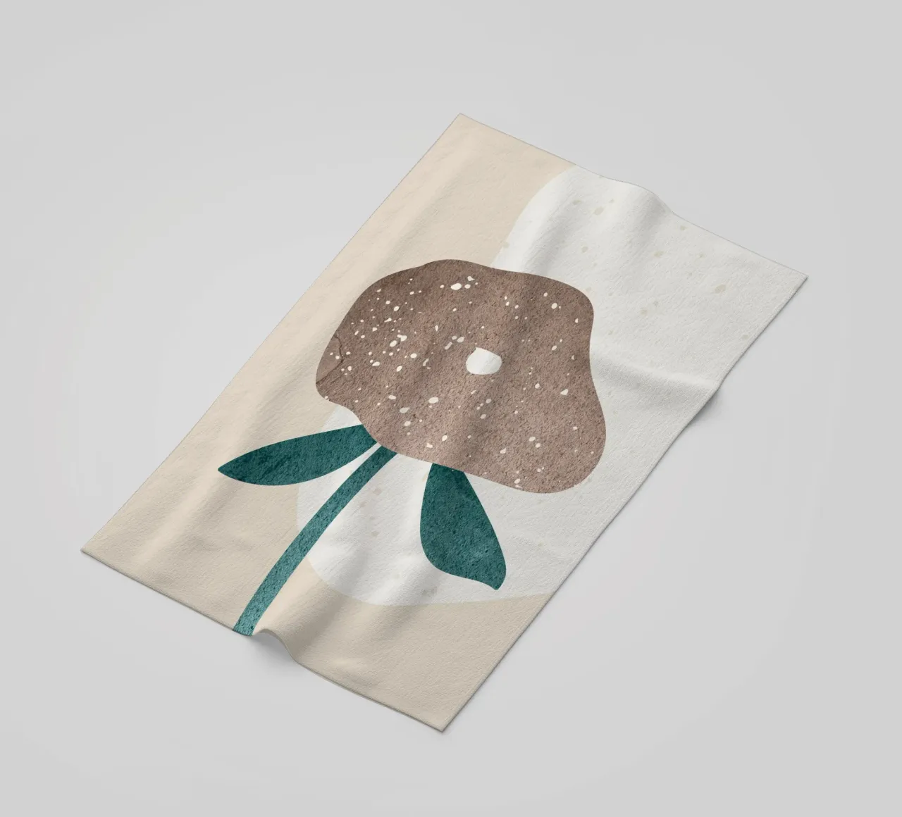 abstract art a simple flower telo mare da vintageshop