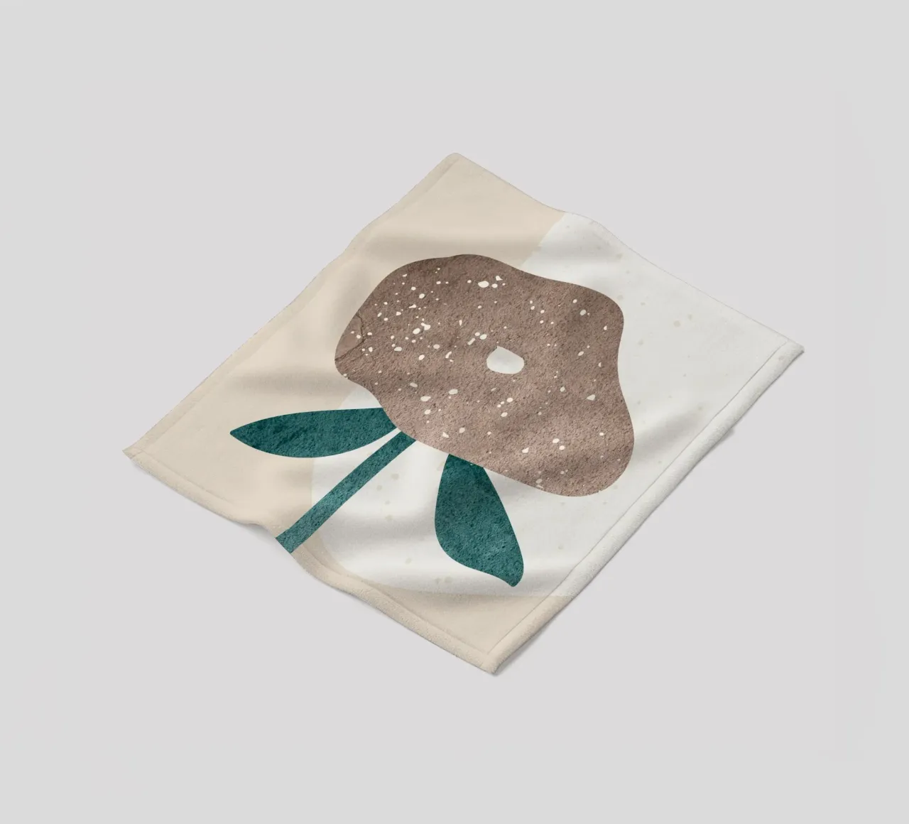 abstract art a simple flower coperta in pile da vintageshop