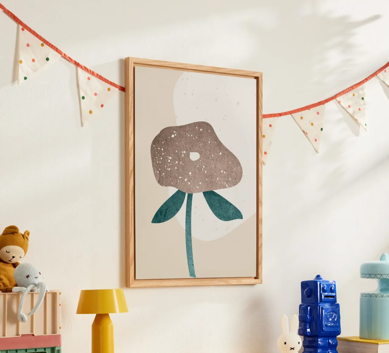 abstract art a simple flower plexiglass da vintageshop