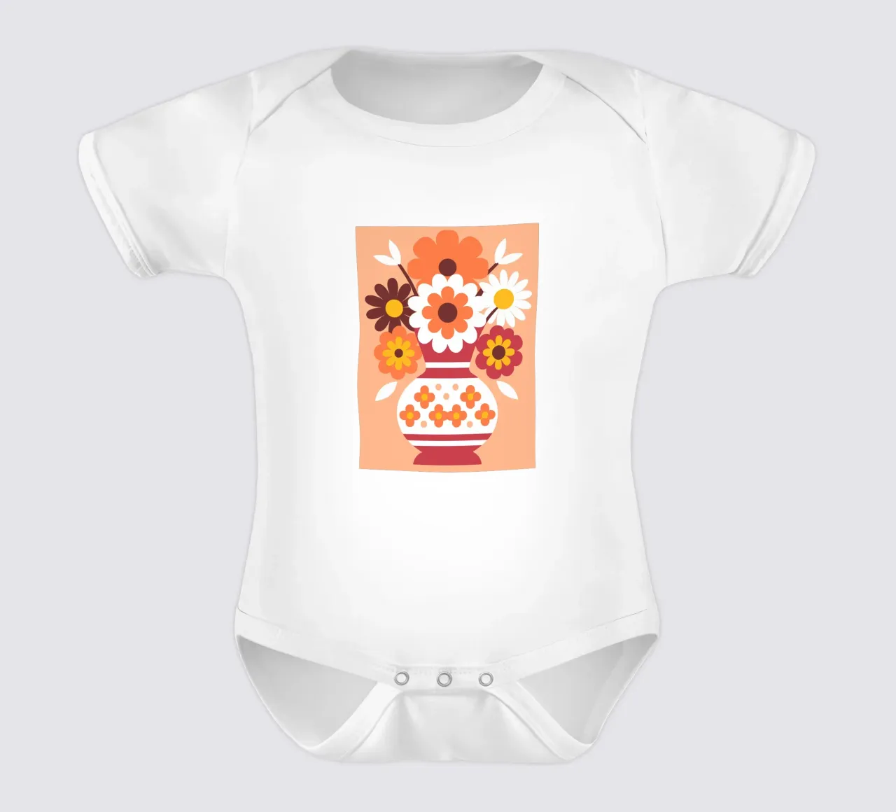 Fiori e vasi body neonato maniche corte da FLOWER PLACE SHOP