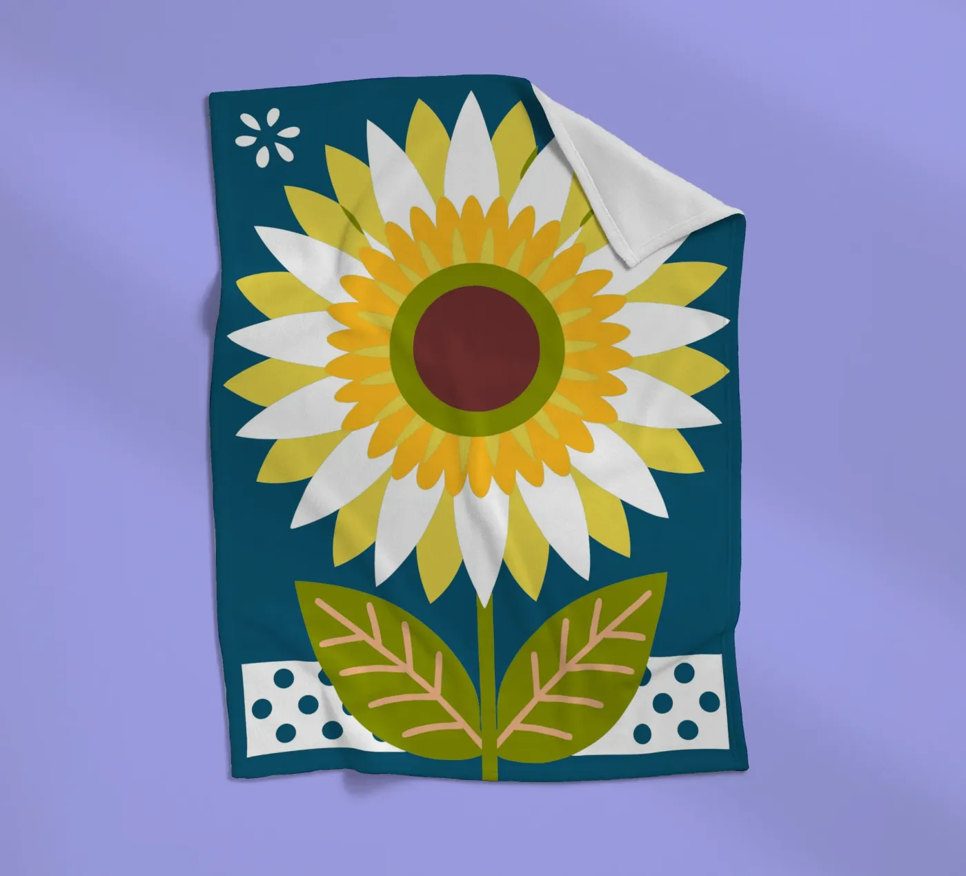 Zonnebloem fleecedeken van FLOWER PLACE SHOP