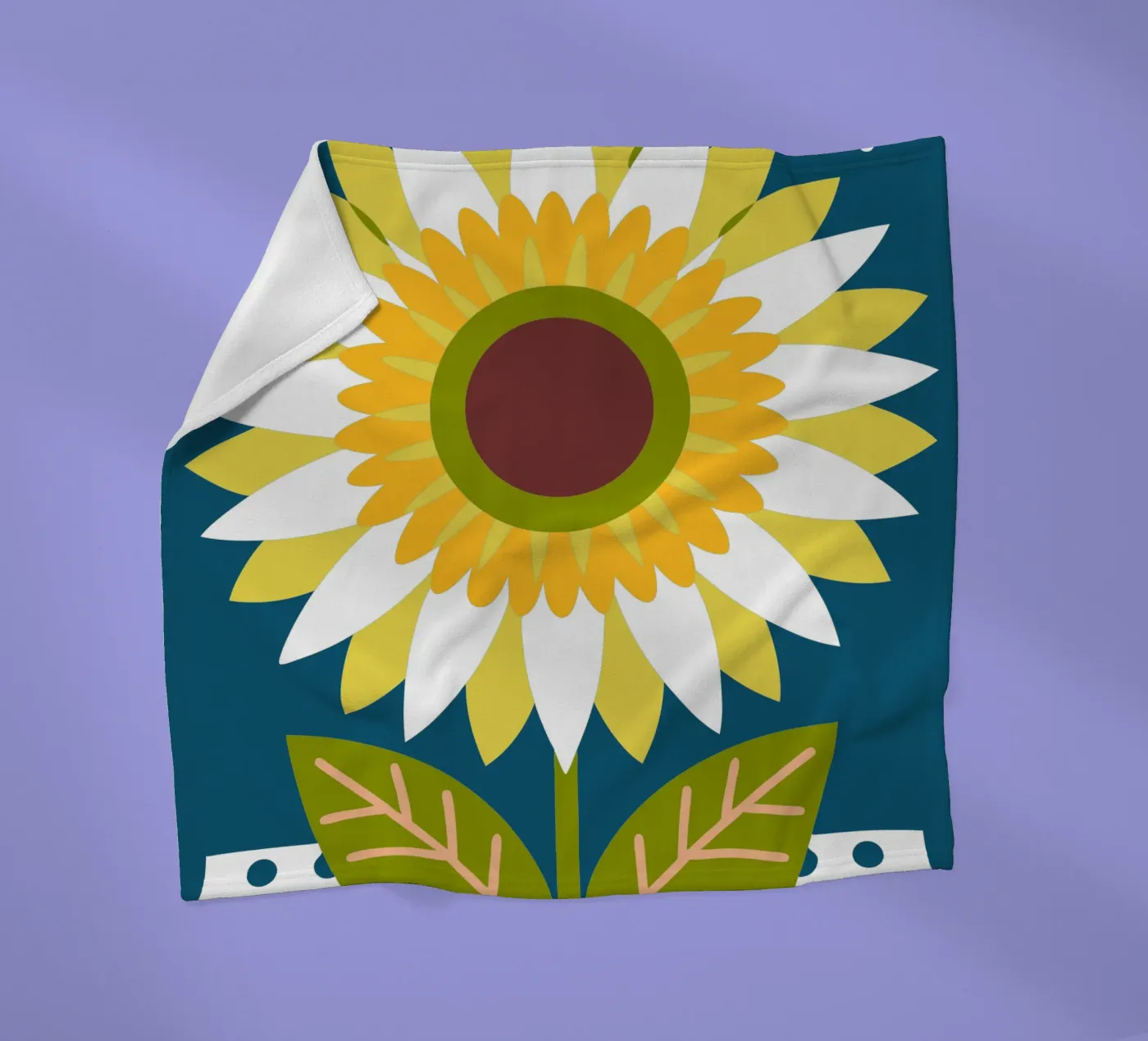 Zonnebloem fleecedeken van FLOWER PLACE SHOP