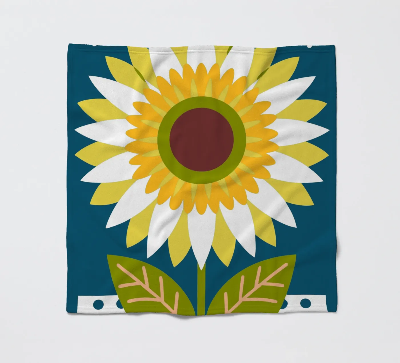 Zonnebloem fleecedeken van FLOWER PLACE SHOP