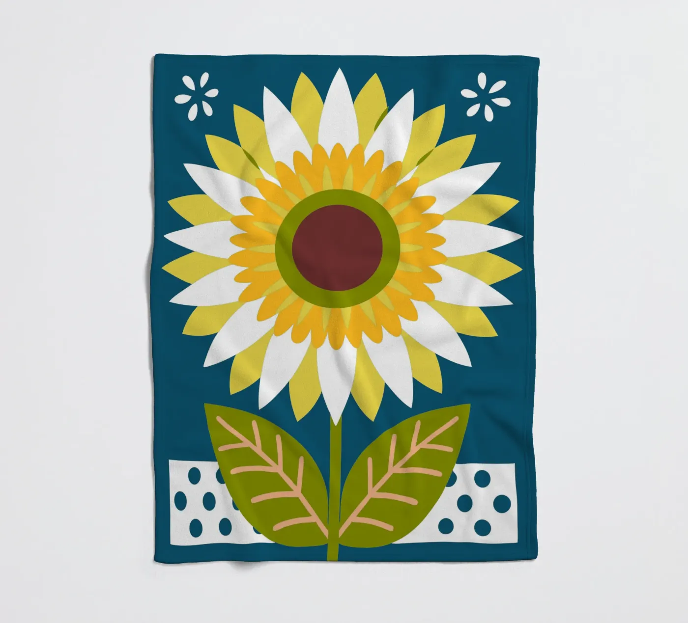 Zonnebloem fleecedeken van FLOWER PLACE SHOP