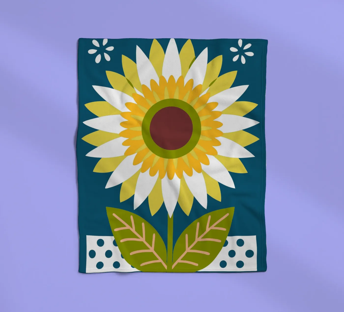 Zonnebloem fleecedeken van FLOWER PLACE SHOP