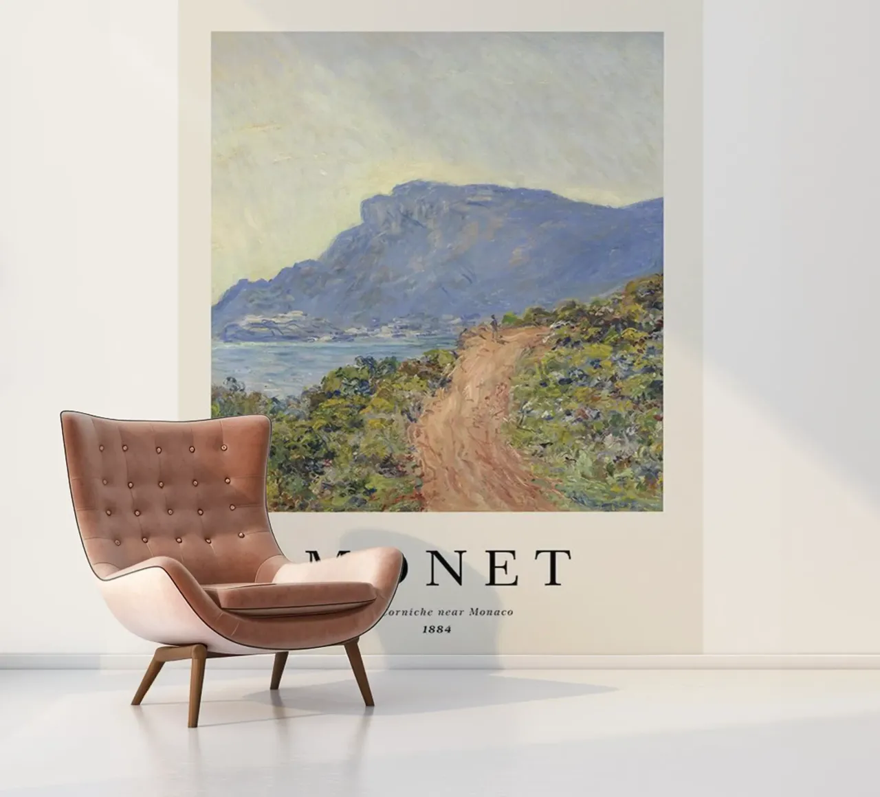 peaceful mountain beach claude monet photo wallpaper by belong shop