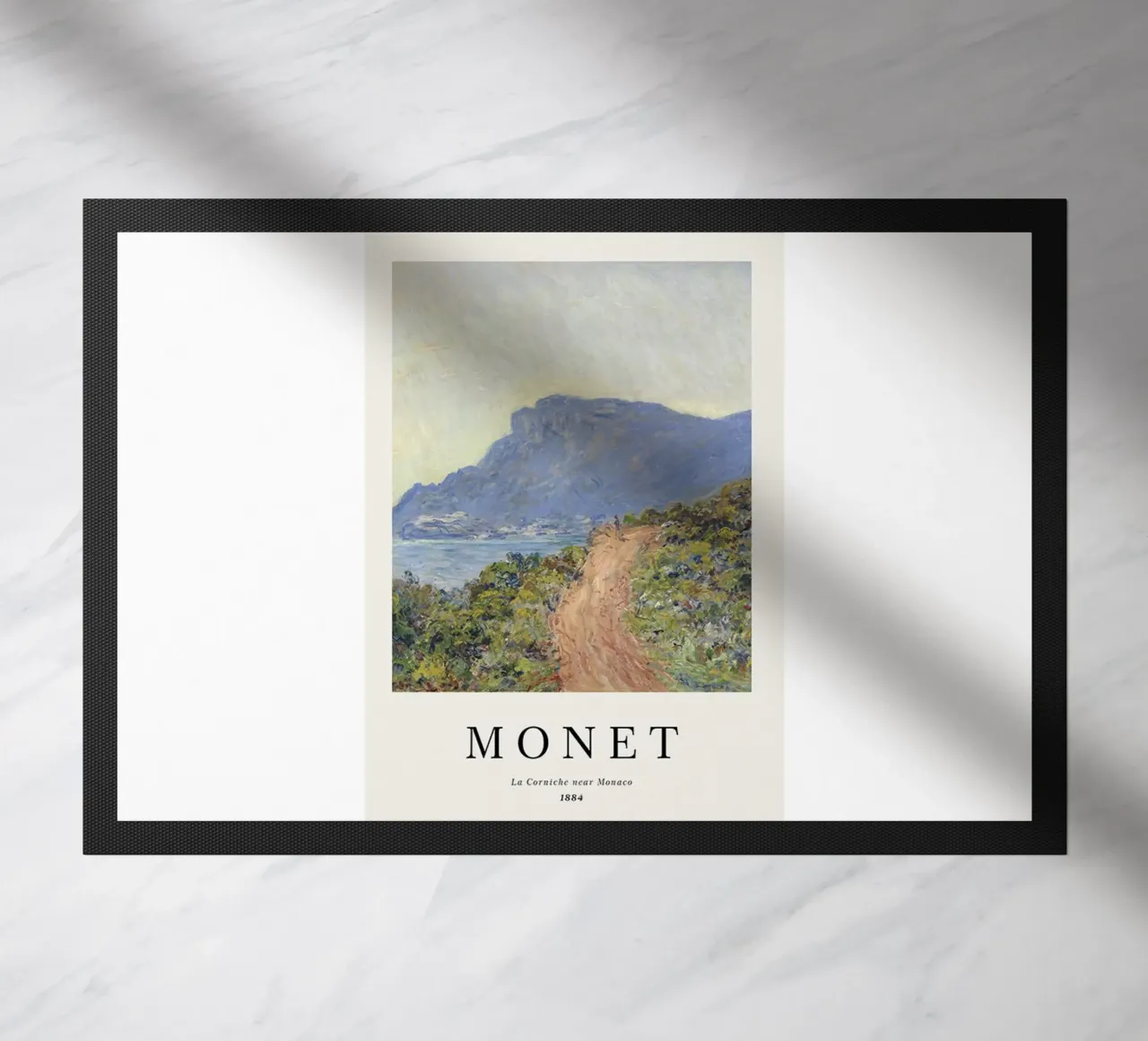 spiaggia tranquilla di montagna claude monet zerbino da belong shop
