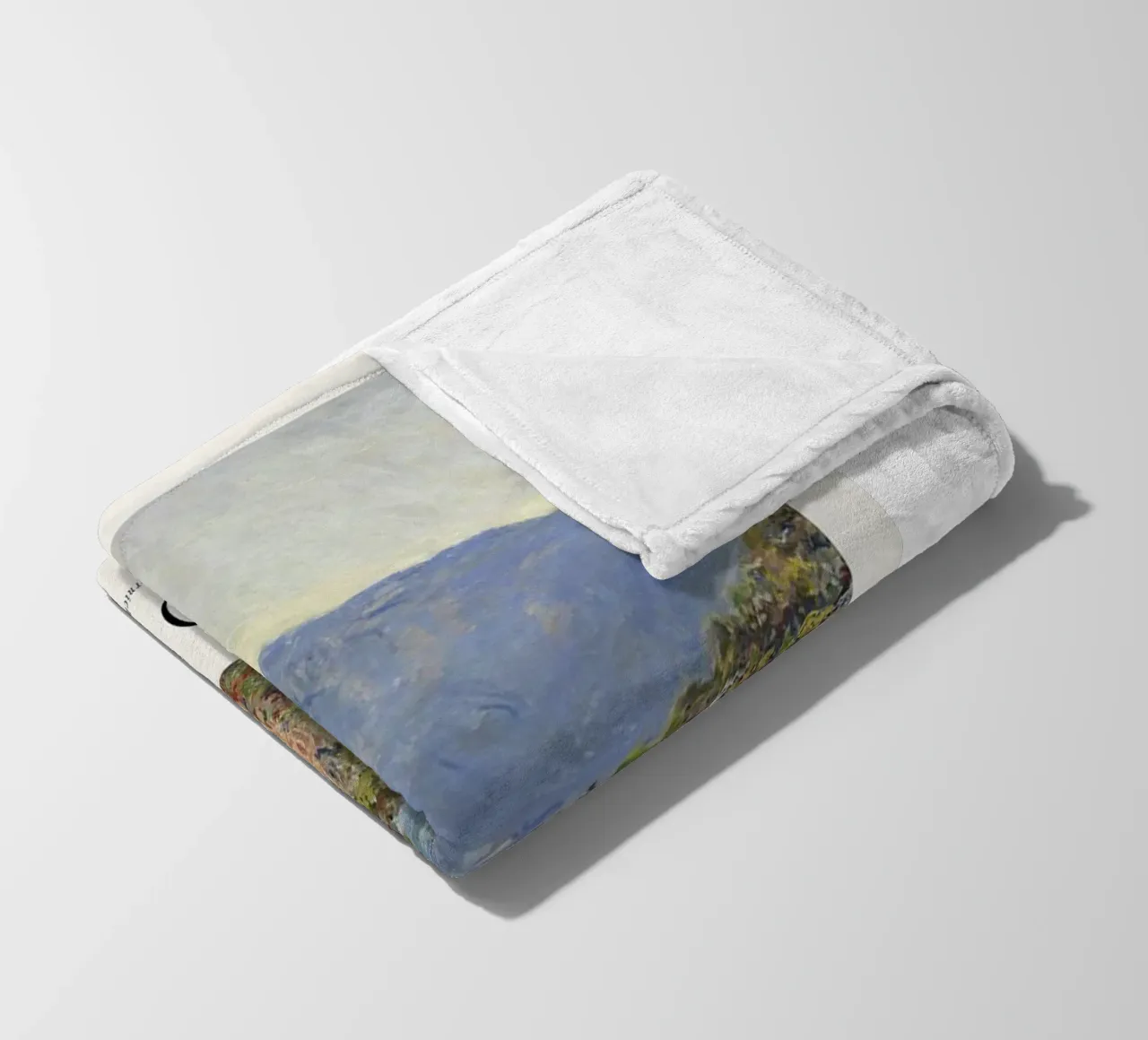 spiaggia tranquilla di montagna claude monet coperta in pile da belong shop