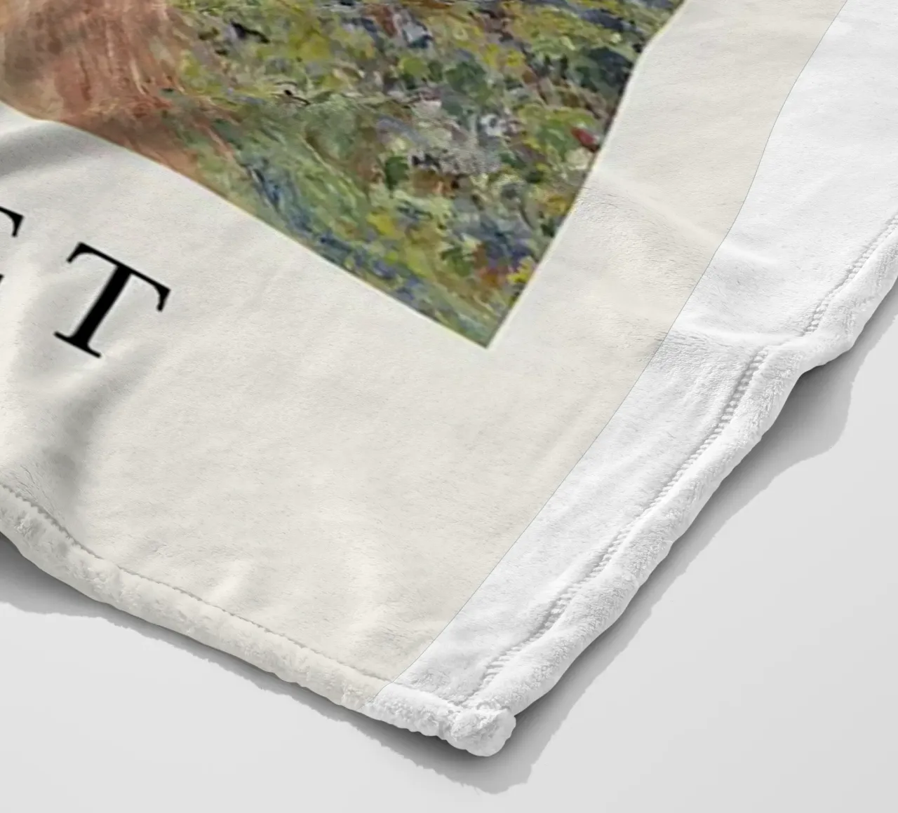 spiaggia tranquilla di montagna claude monet coperta in pile da belong shop