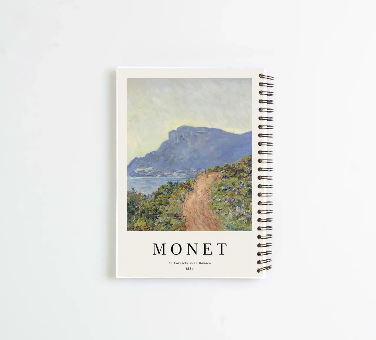 plage de montagne paisible claude monet carnet à spirale de belong shop