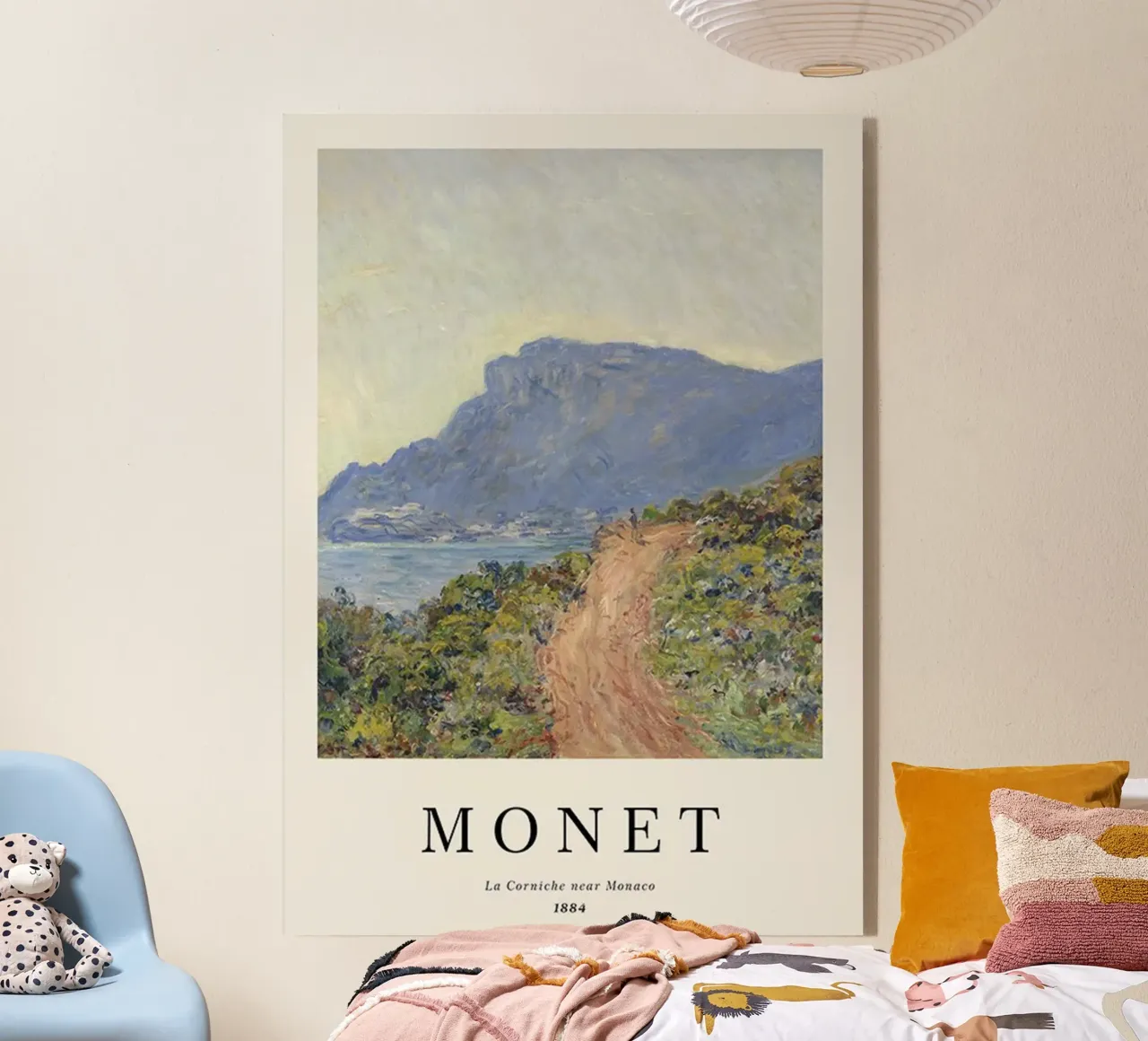 spiaggia tranquilla di montagna claude monet plexiglass da belong shop