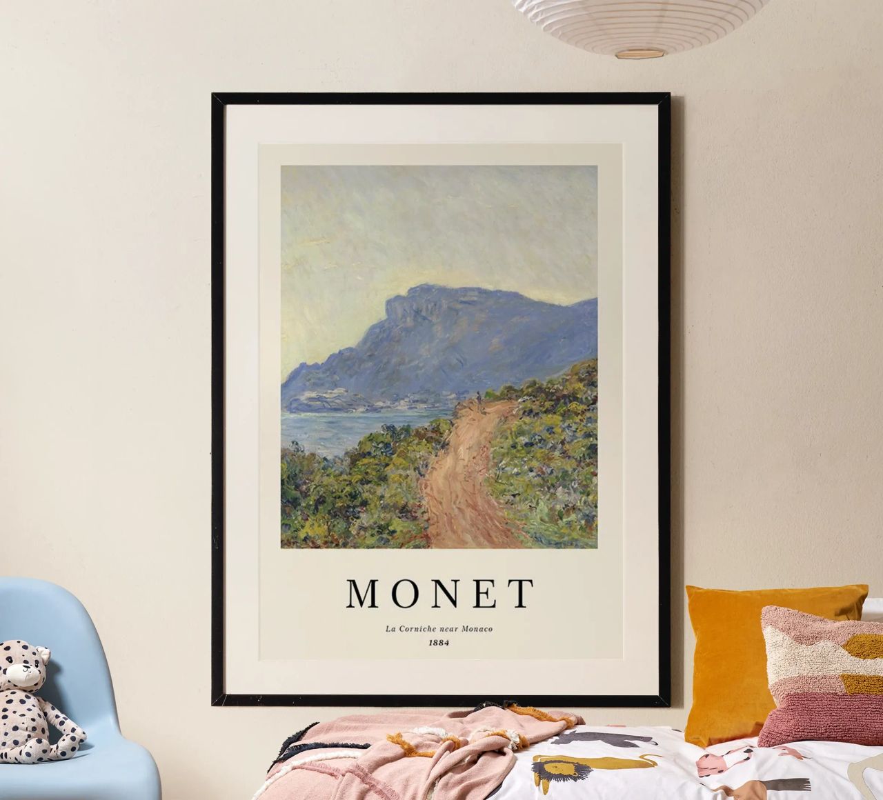 friedlicher bergstrand claude monet Poster von belong shop