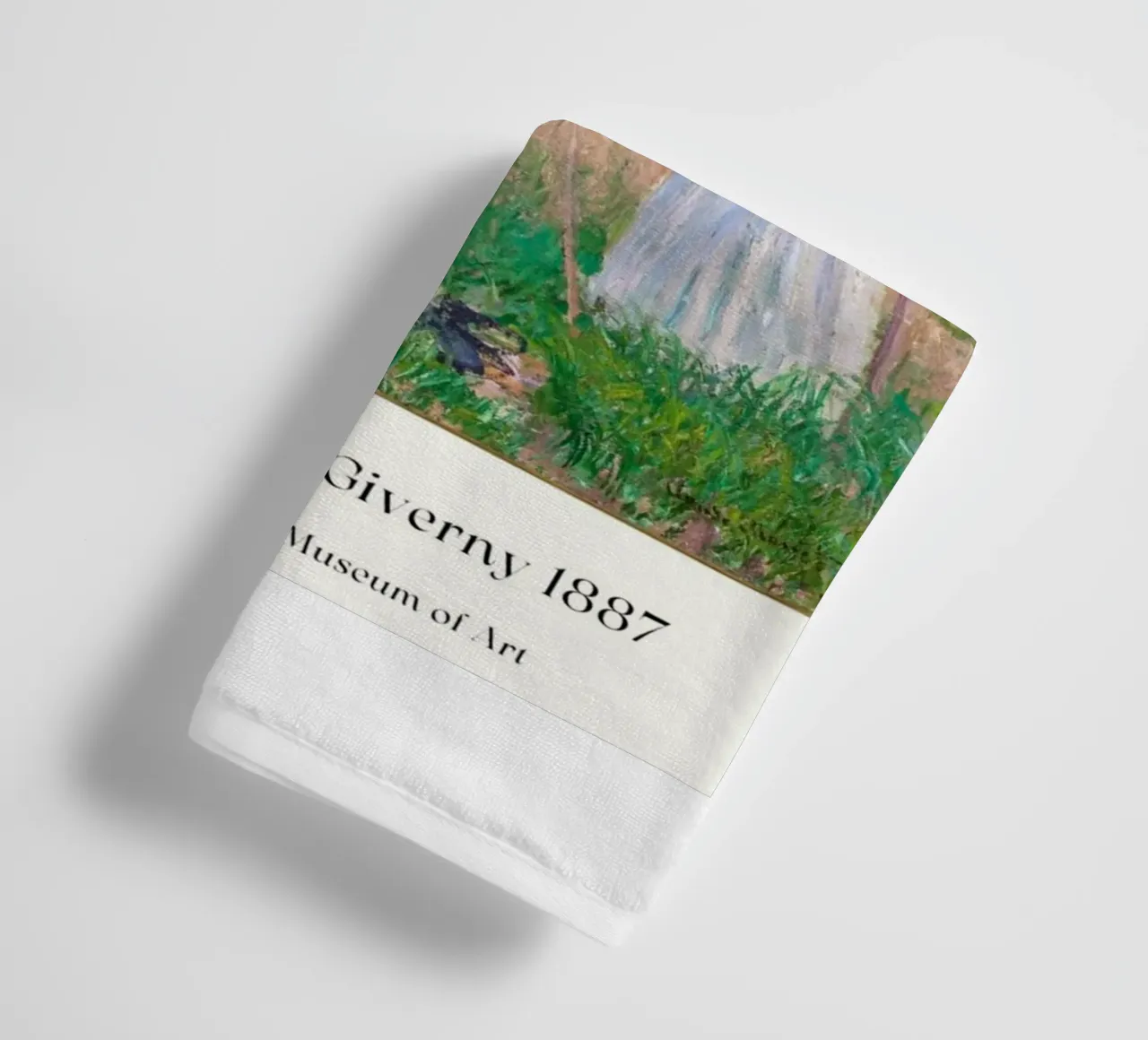 donna che dipinge persone nella foresta claude monet asciugamano da bagno da belong shop