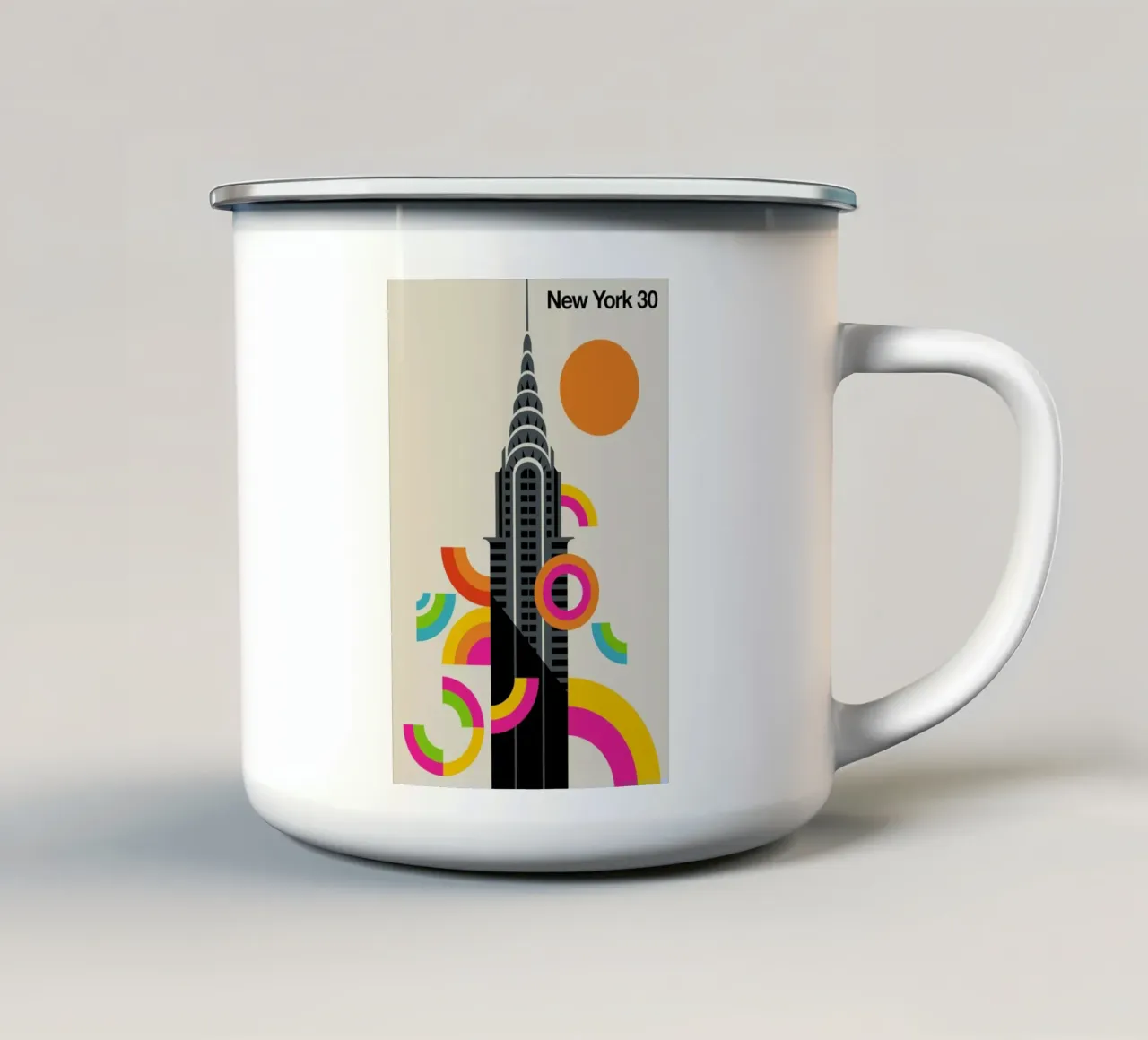New York 30 tazza in smalto da Bo Lundberg