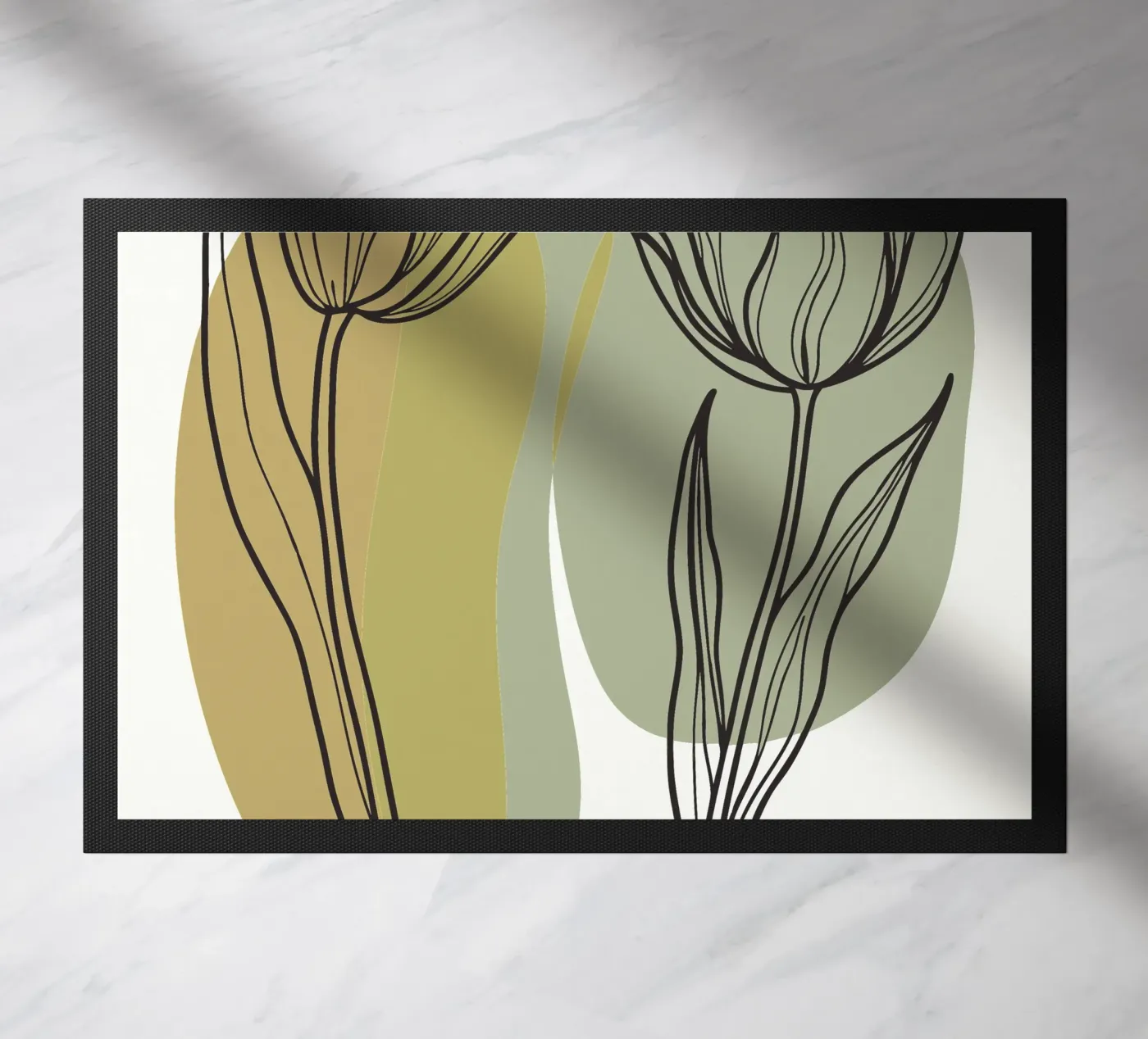 Two Tulips doormat by RELAXING TOUCH