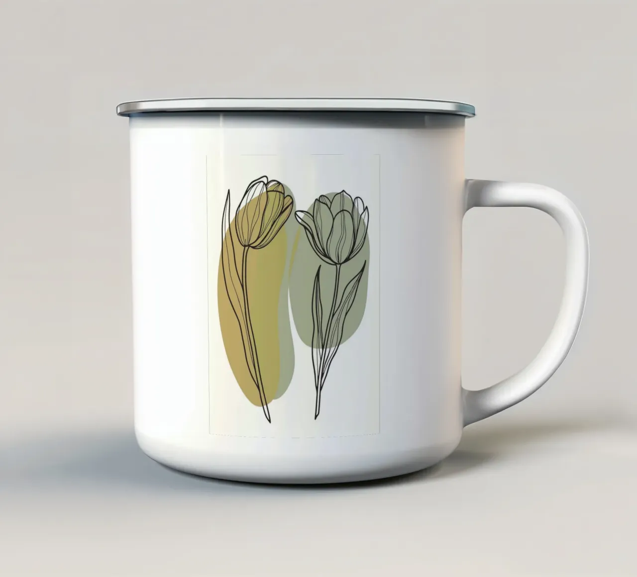 Due tulipani tazza in smalto da RELAXING TOUCH
