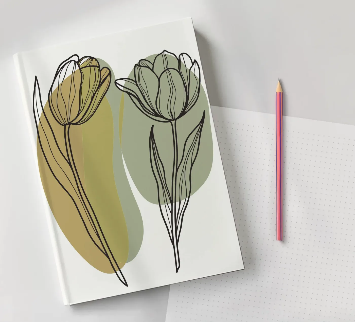 Two Tulips notebook by RELAXING TOUCH