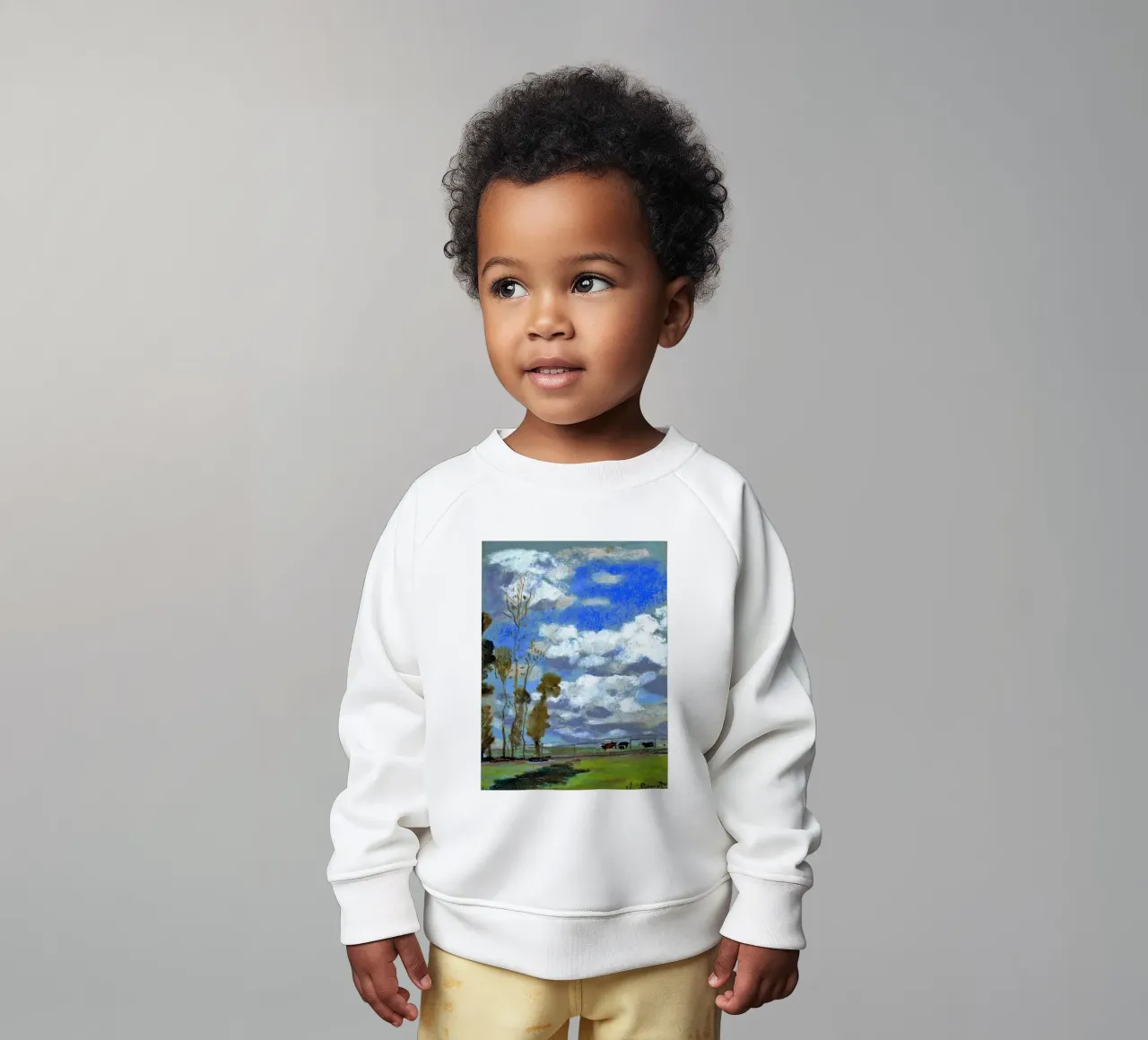 peternakan sapi greenfield campagna claude monet felpa neonato da belong shop