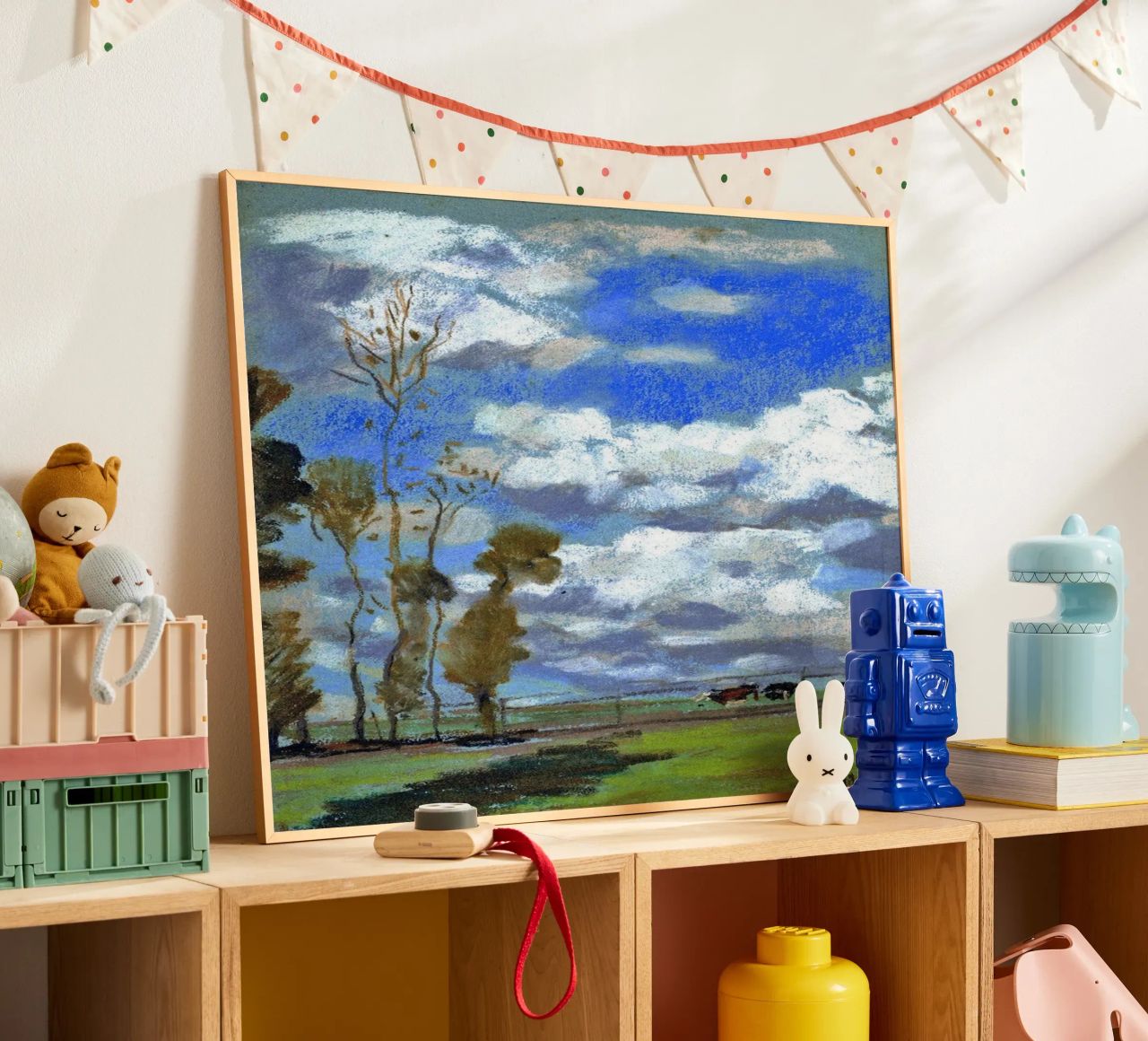 peternakan sapi greenfield countryside claude monet Poster von belong shop