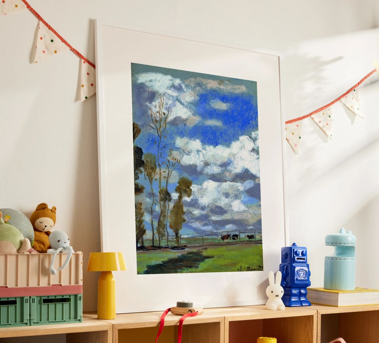 peternakan sapi greenfield countryside claude monet Poster von belong shop