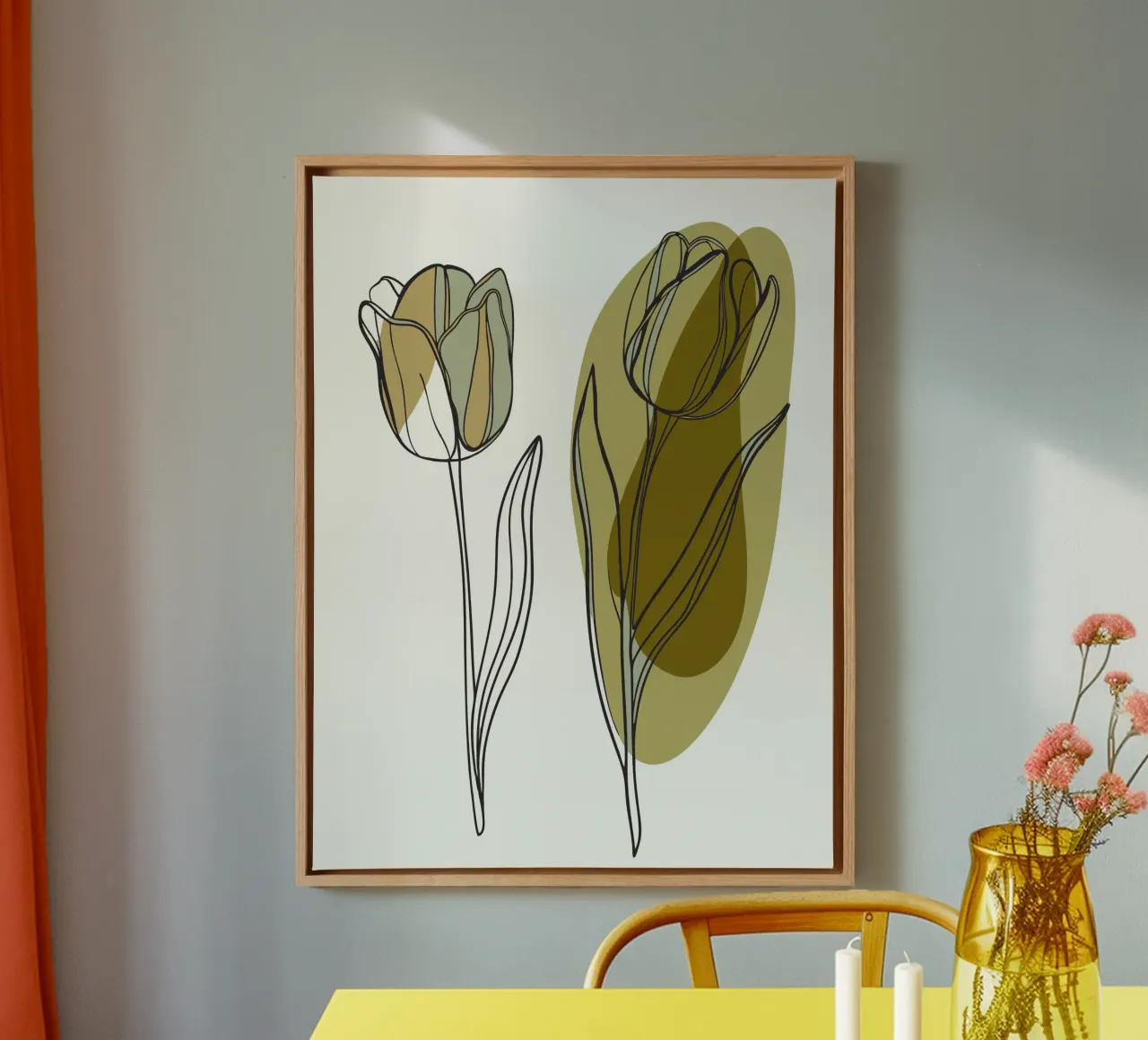 Two Tulips canvas by RELAXING TOUCH