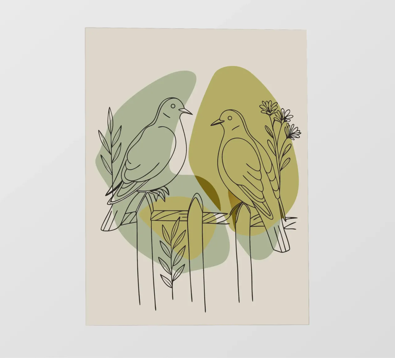 Twee duiven fotobehang van RELAXING TOUCH