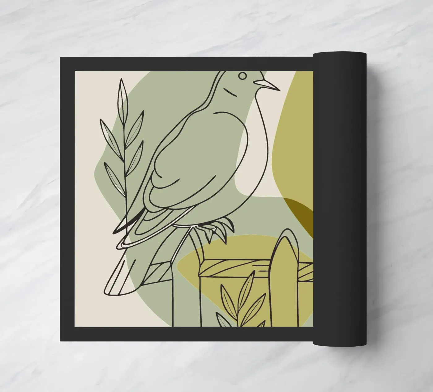 Two Doves doormat by RELAXING TOUCH