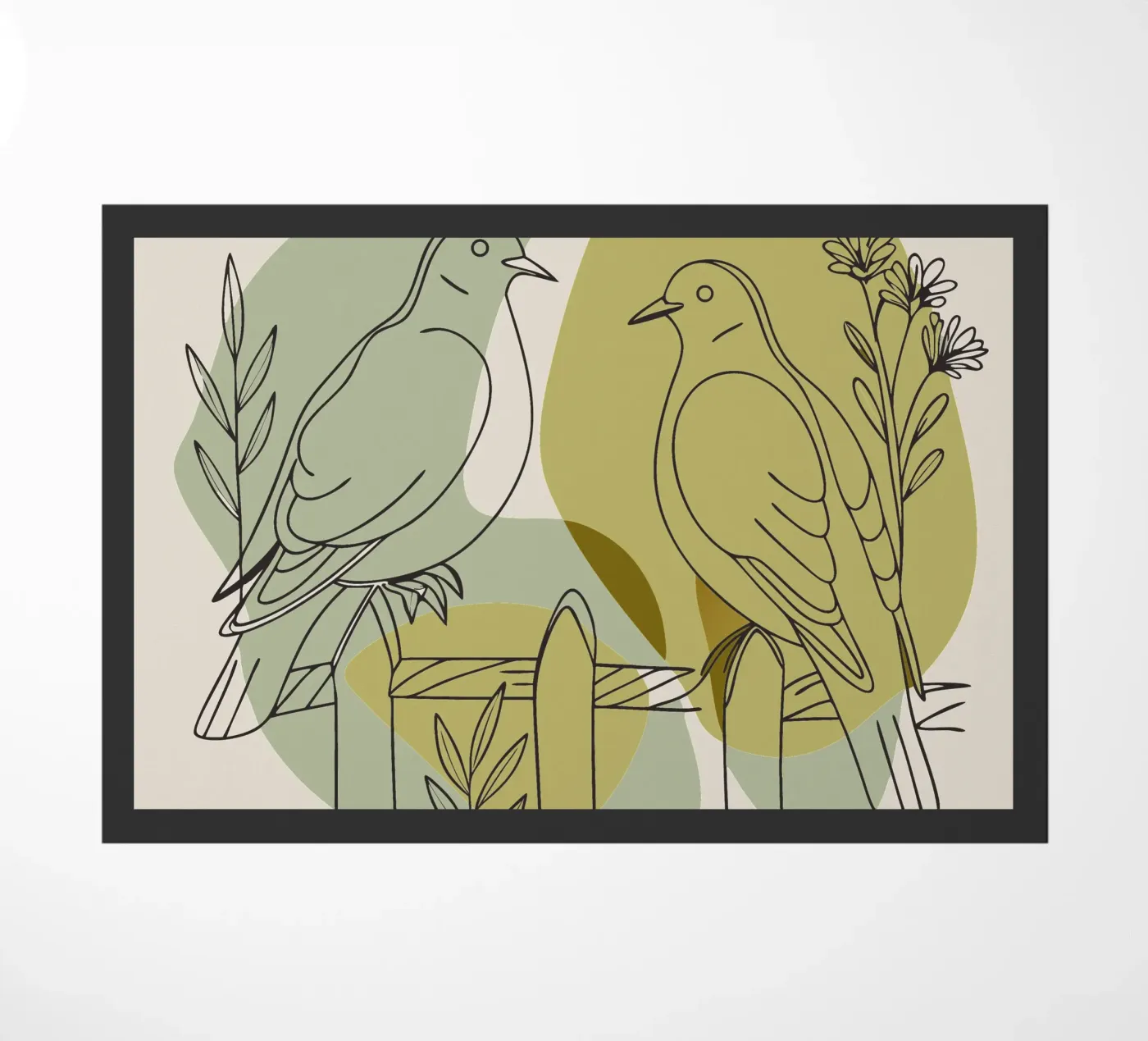 Two Doves doormat by RELAXING TOUCH