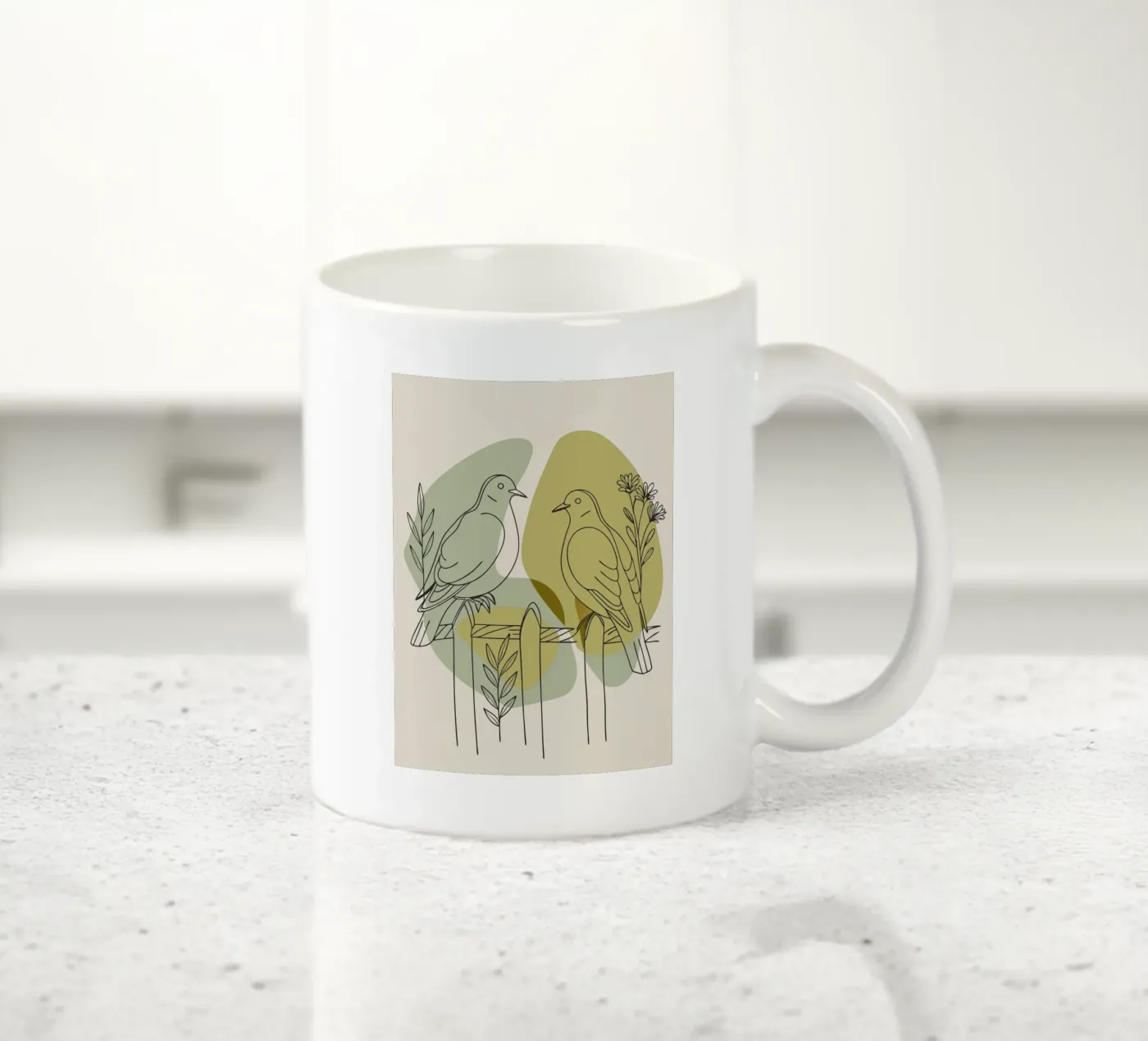 Zwei Tauben Keramik Tasse von RELAXING TOUCH